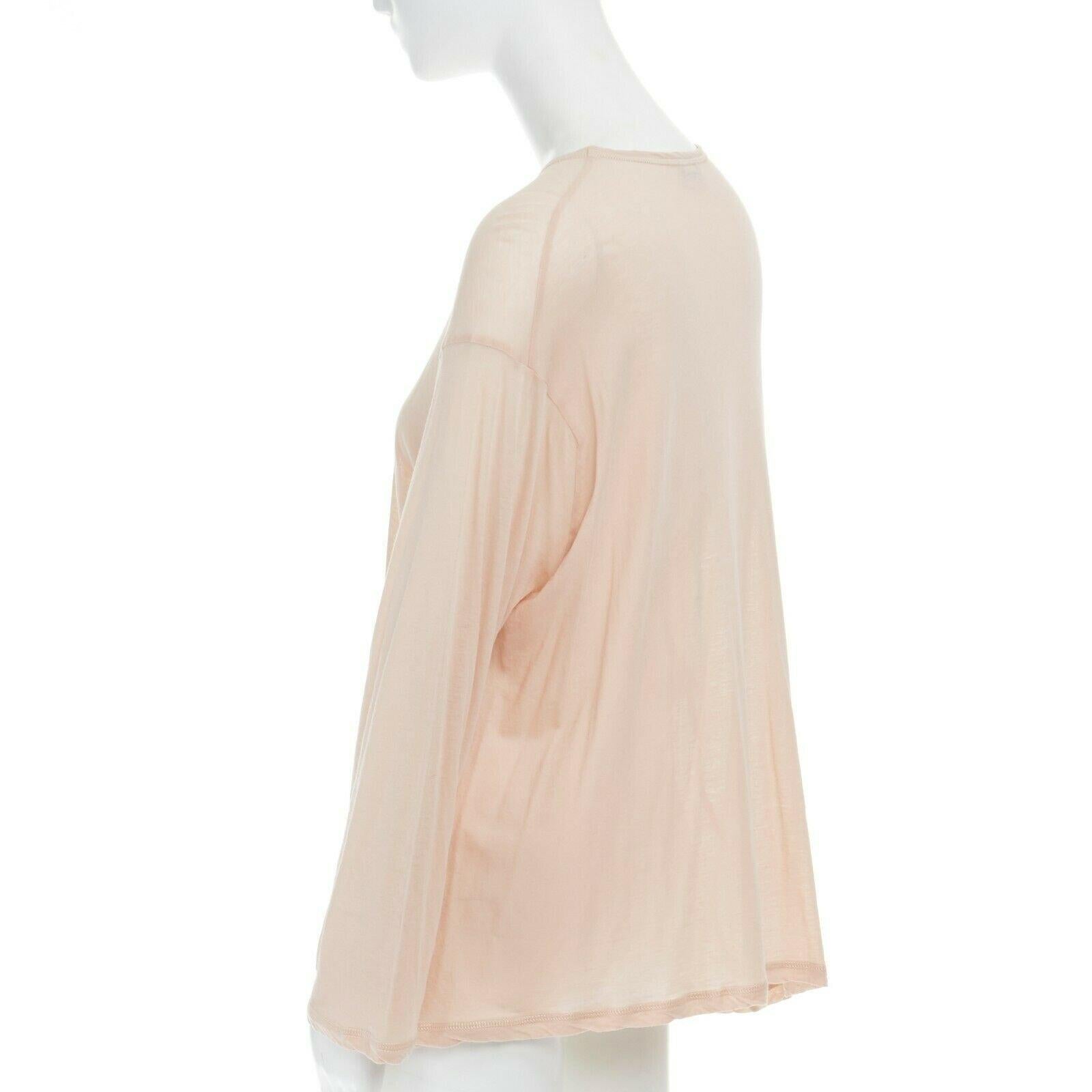 PHILOSOPHY DI ALBERTA FERRETTI 100% cotton peach nude long sleeve top S In Good Condition In Hong Kong, NT