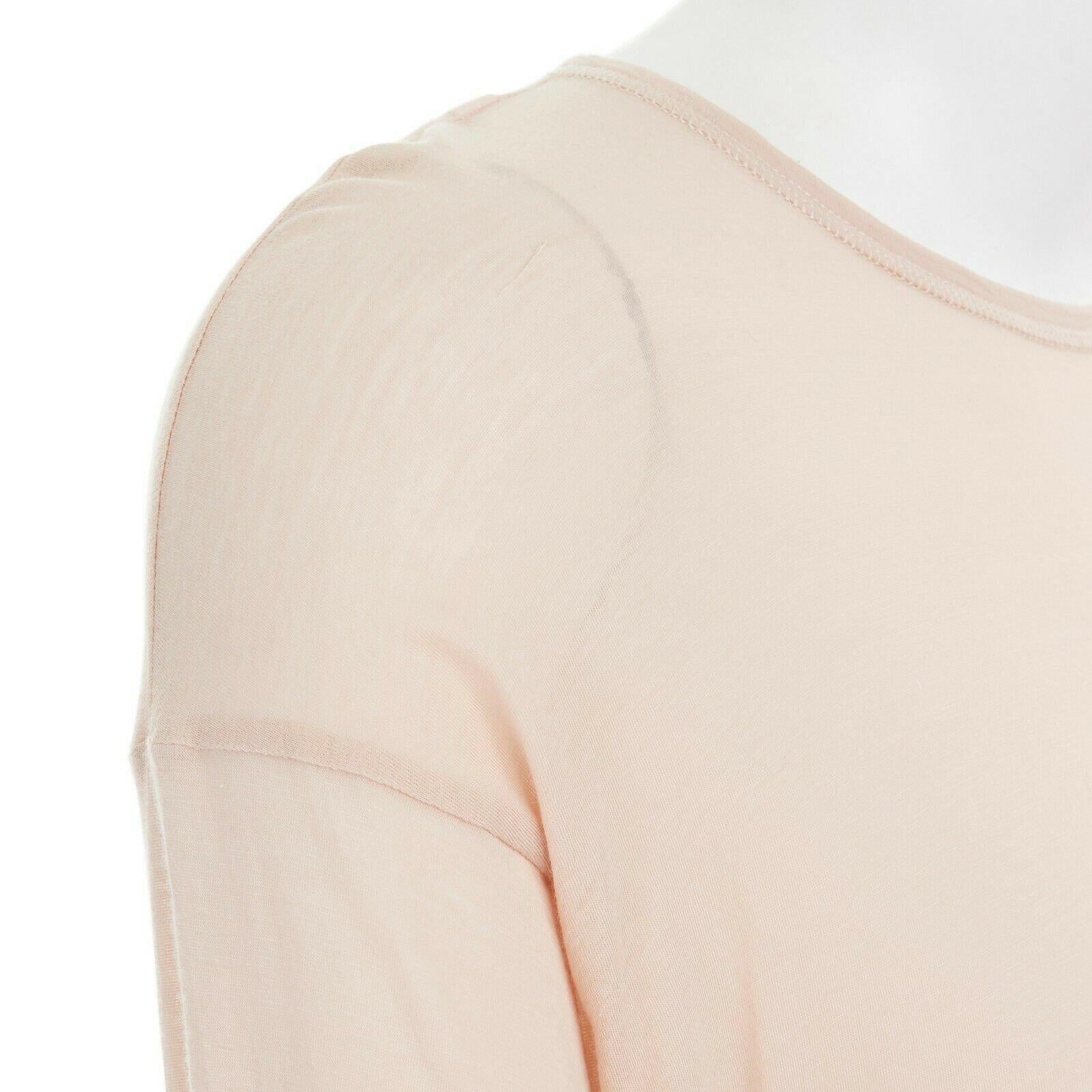 PHILOSOPHY DI ALBERTA FERRETTI 100% cotton peach nude long sleeve top S 1