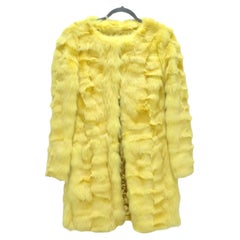 Philosophy di Alberta Ferretti Manteau en fourrure de renard jaune des années 1990