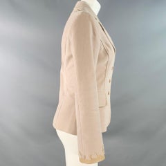 Philosophy di Alberta Ferretti Dusty Pink Velvet Leather Cuff Blazer Estimated S