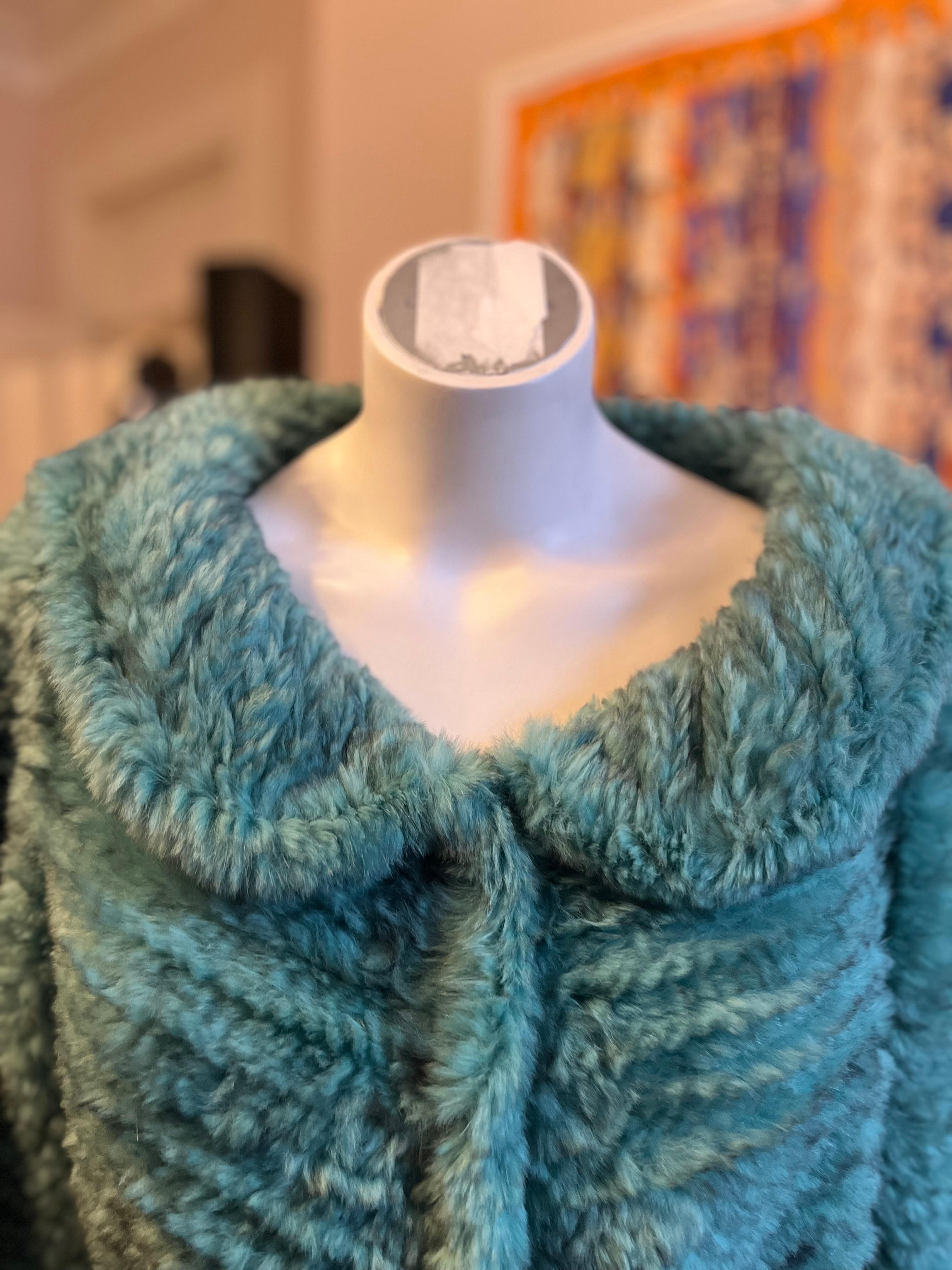 Philosophy di Alberta Ferretti Knitted Fur Jacket 42 Itl 1