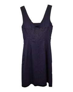Miniabito senza maniche "Philosophy" di Alberta Ferretti in lana blu navy