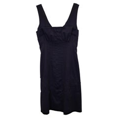 Miniabito senza maniche "Philosophy" di Alberta Ferretti in lana blu navy