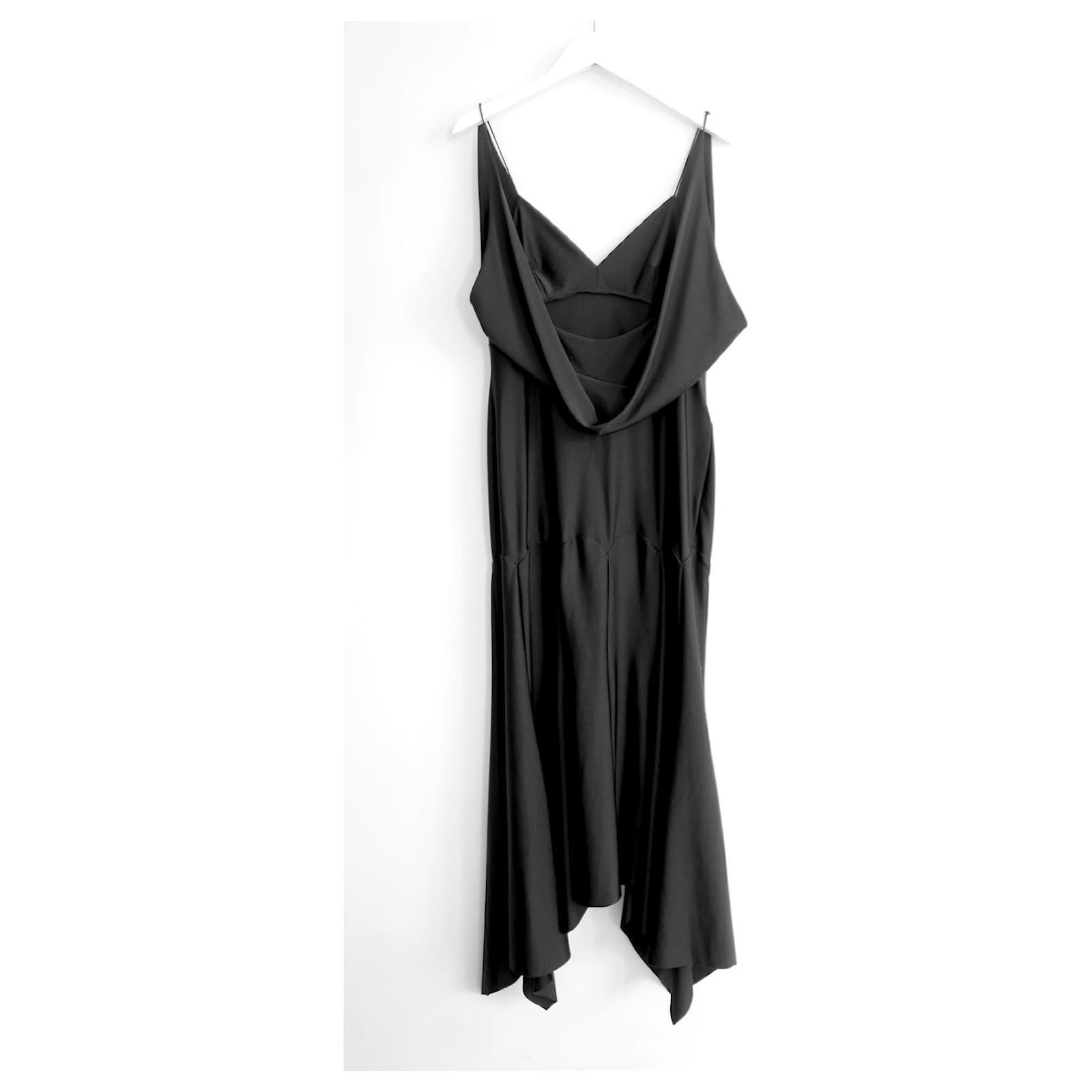 Philosophy Di Lorenzo Serafini Vestito nero con drappeggio In condizioni Nuovo in vendita a London, GB