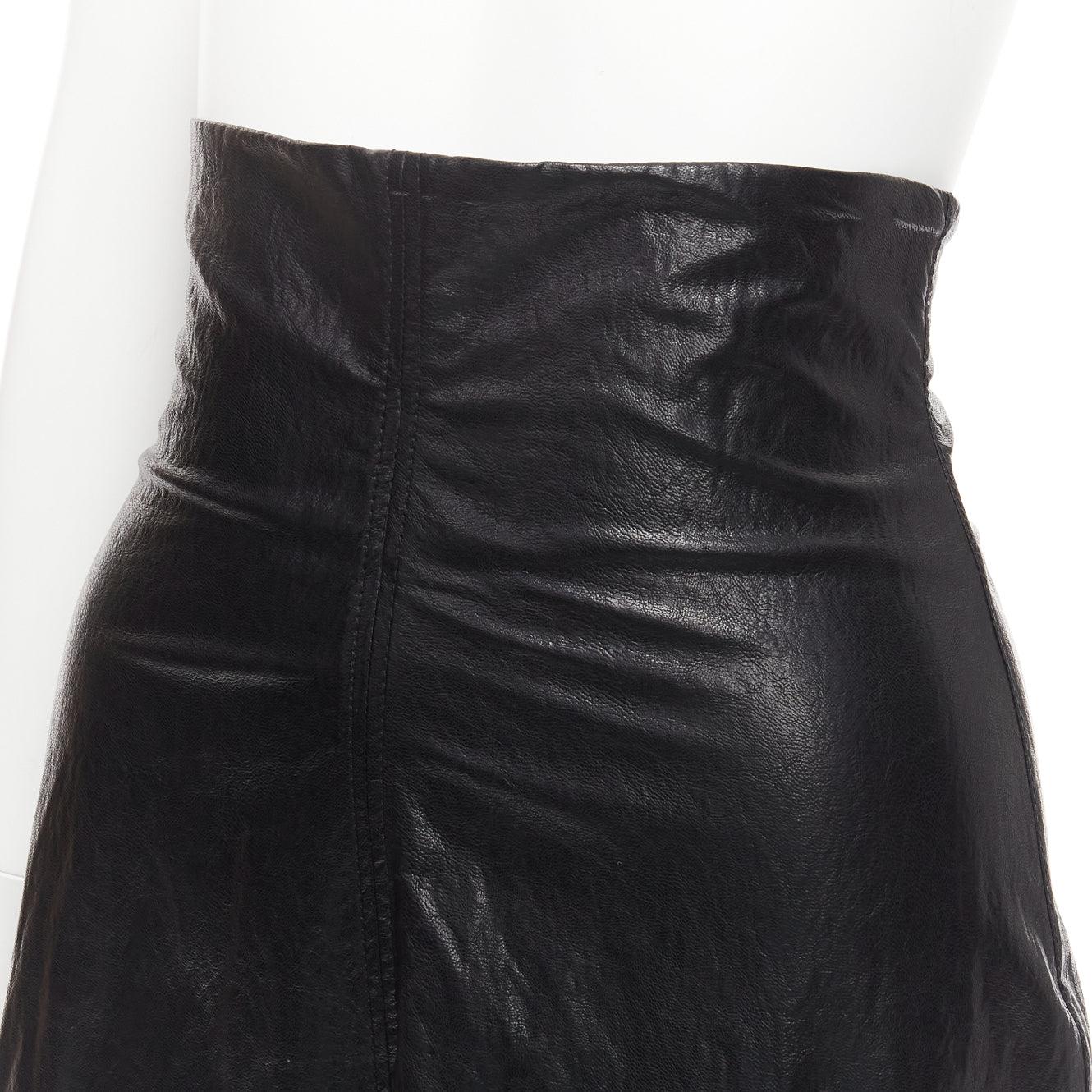 PHILOSOPHY DI LORENZO SERAFINI black faux crinkled leather A-line skirt IT38 XS
Reference: AAWC/A00582
Brand: Philosophy
Designer: Lorenzo Serafini
Material: Viscose, Polyester, Cotton
Color: Black
Pattern: Solid
Closure: Zip
Extra Details: High