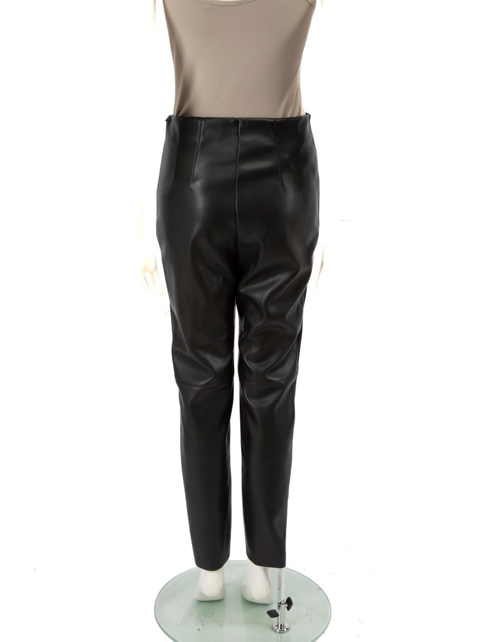 Philosophy di Lorenzo Serafini Black Faux Leather Leggings Size M In Good Condition For Sale In London, GB