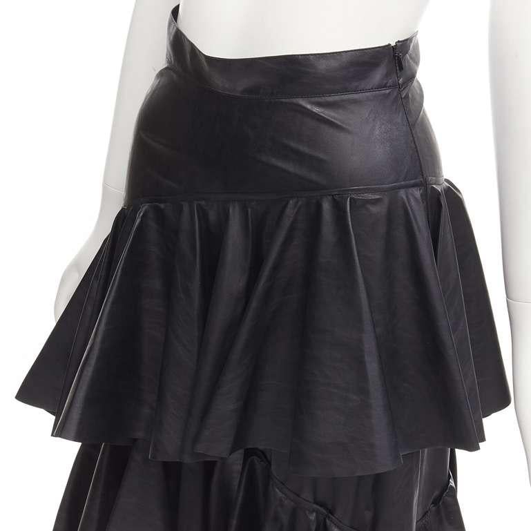 PHILOSOPHY DI LORENZO SERAFINI black faux leather tiered A-line skirt IT38 XS
Reference: AAWC/A00377
Brand: Philosophy
Designer: Lorenzo Serafini
Material: Faux Leather
Color: Black
Pattern: Solid
Closure: Zip
Lining: Fabric
Made in: