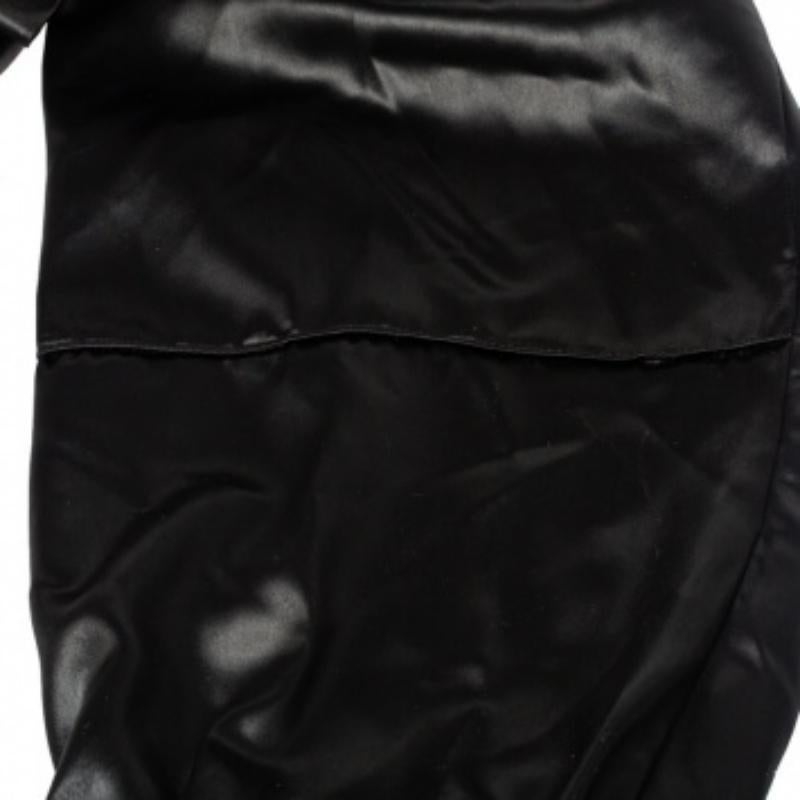 Philosophy Di Lorenzo Serafini Black Sateen V-Neck Buttoned Jumpsuit M For Sale 3