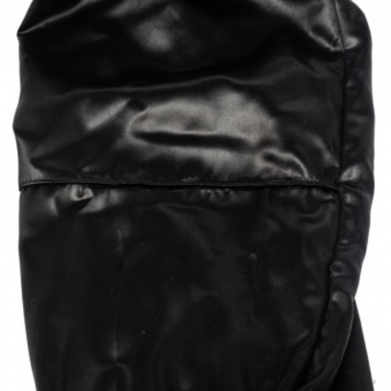 Philosophy Di Lorenzo Serafini Black Sateen V-Neck Buttoned Jumpsuit M For Sale 4