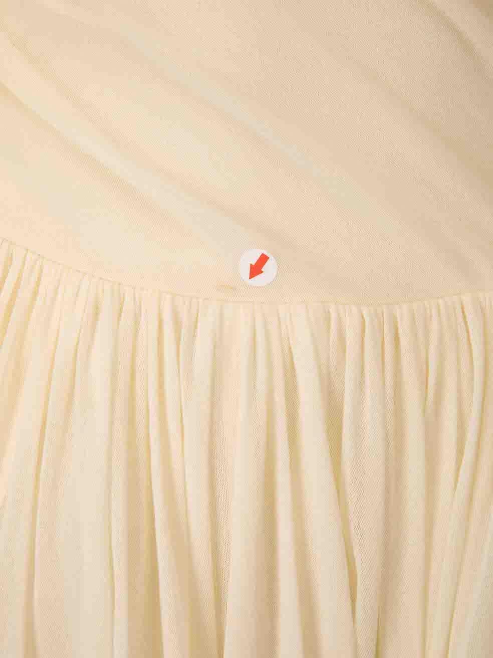 Philosophy di Lorenzo Serafini Ecru Tulle Midi Dress Size M For Sale 1