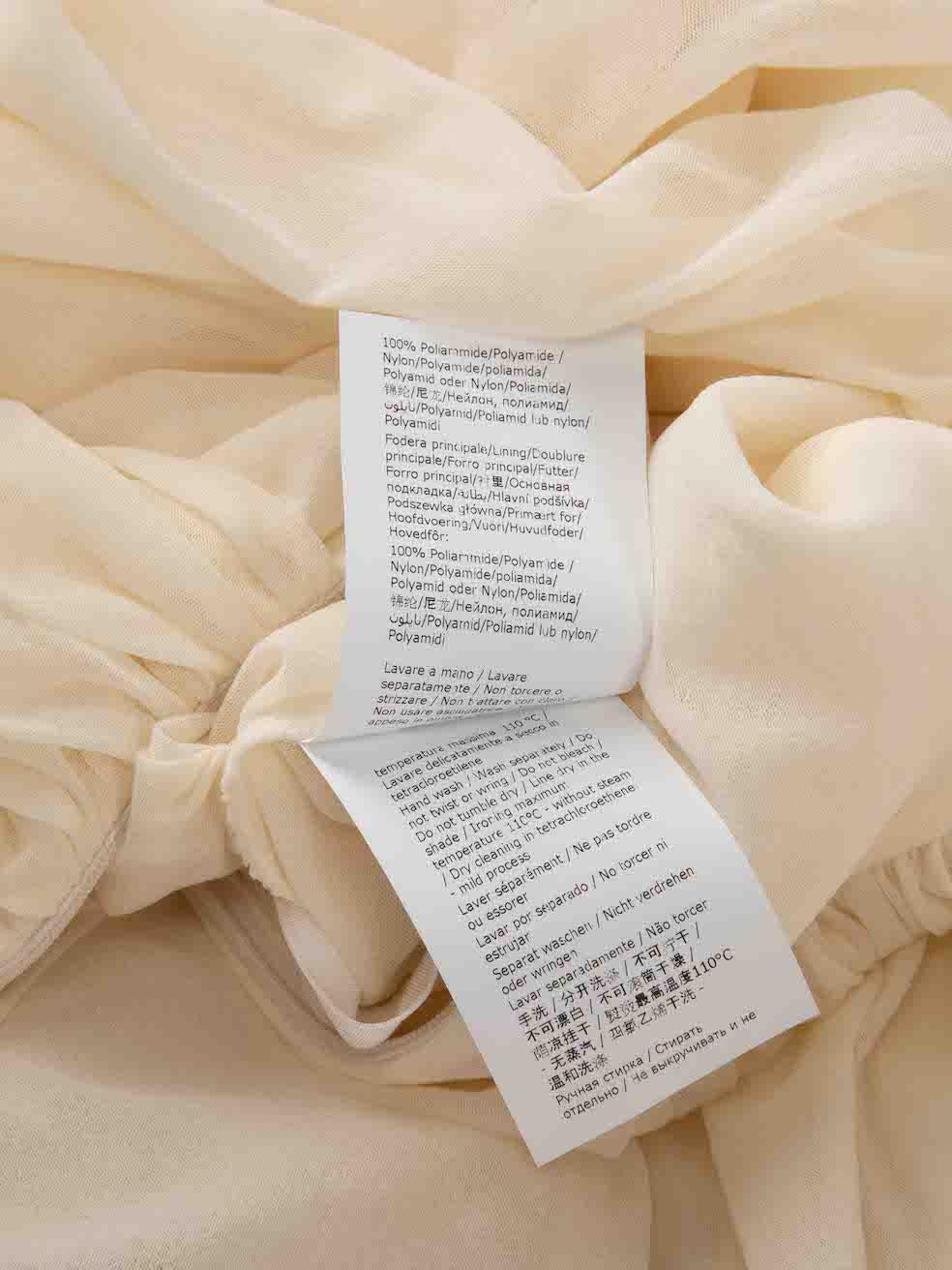 Philosophy di Lorenzo Serafini Ecru Tulle Midi Dress Size M For Sale 2