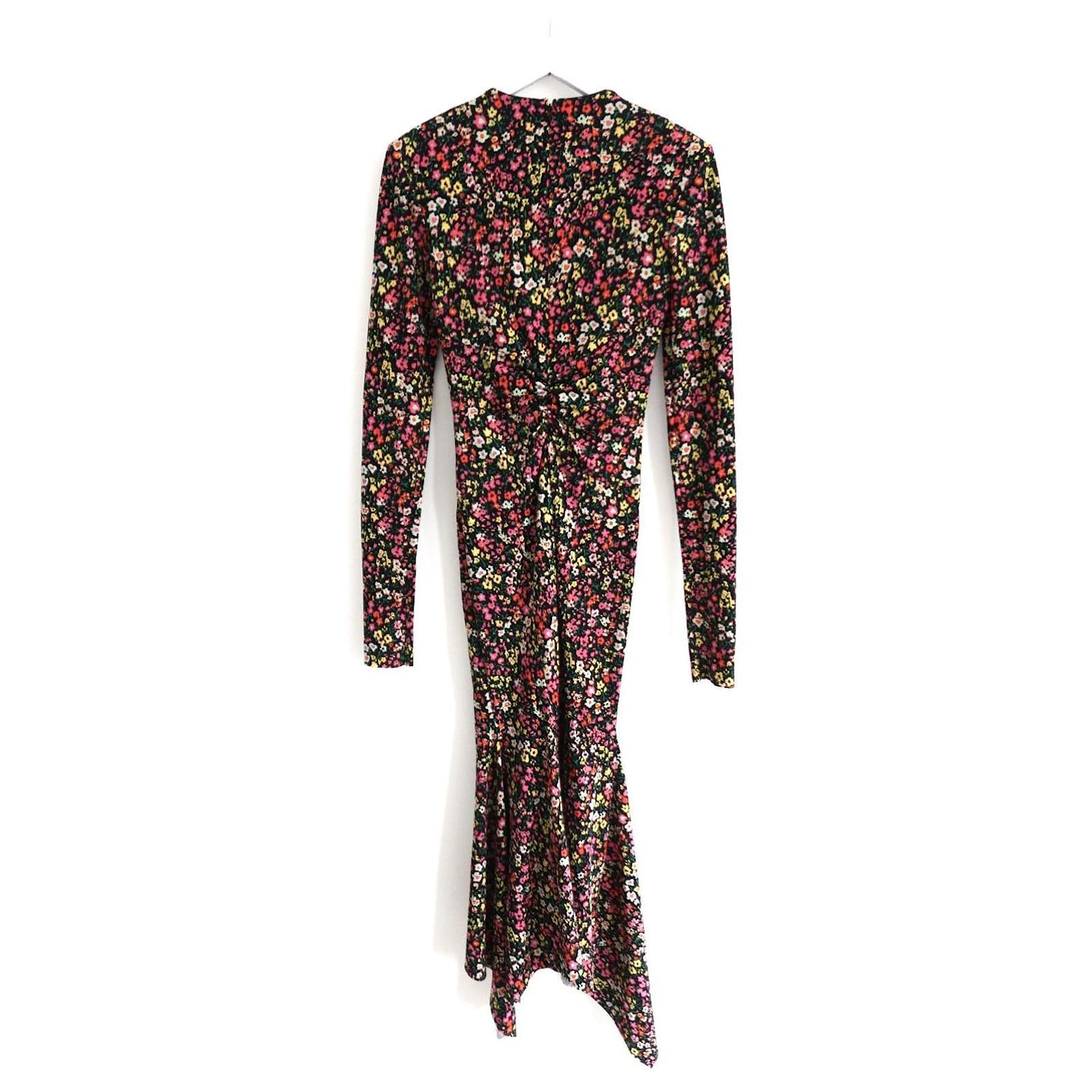 Noir Philosophy Di Lorenzo Serafini - Robe midi à fleurs en vente