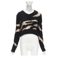 PHILOSOPHY DI LORENZO SERAFINI gold lattice sheer black slouchy sweater top IT38