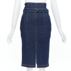 Philosophy Di Lorenzo Serafini Gonna a tubino in denim con cintura Olivia IT36 XS