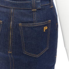 PHILOSOPHY DI LORENZO SERAFINI Olivia denim belted pencil skirt IT38 XS