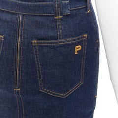 PHILOSOPHY DI LORENZO SERAFINI Olivia denim belted pencil skirt IT38 XS