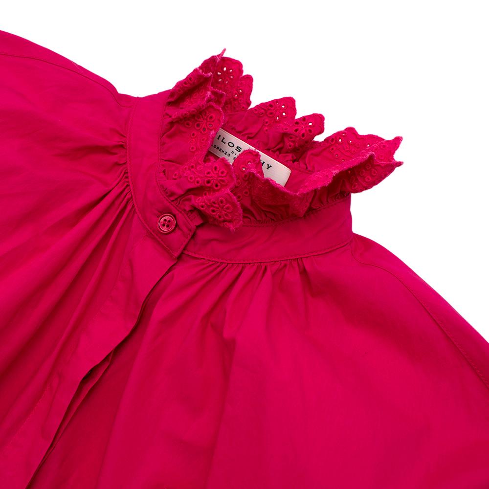 Women's  Philosophy Di Lorenzo Serafini Pink Long Sleeve Ruffle Dress - Size US 6