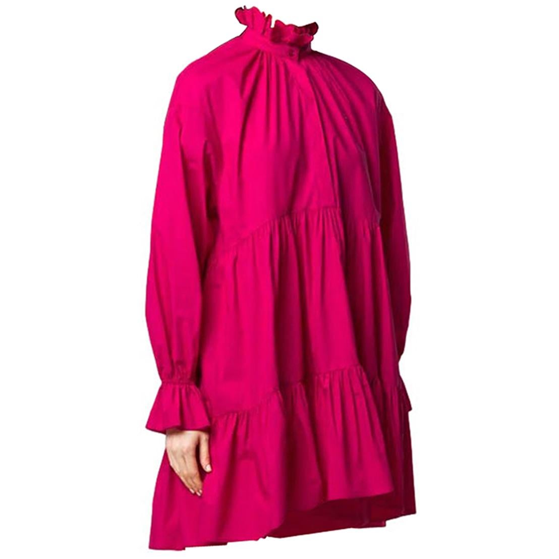  Philosophy Di Lorenzo Serafini Pink Long Sleeve Ruffle Dress - Size US 6