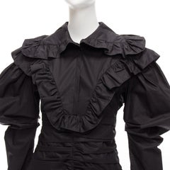 Philosophy Di Lorenzo Serafini abito in popeline con collo a balze e maniche a sbuffo IT38 XS