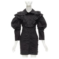 Philosophy Di Lorenzo Serafini abito in popeline con collo a balze e maniche a sbuffo IT38 XS