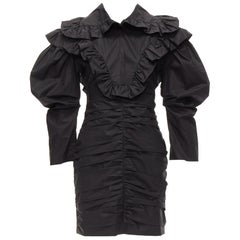 Philosophy Di Lorenzo Serafini abito in popeline con collo a balze e maniche a sbuffo IT38 XS