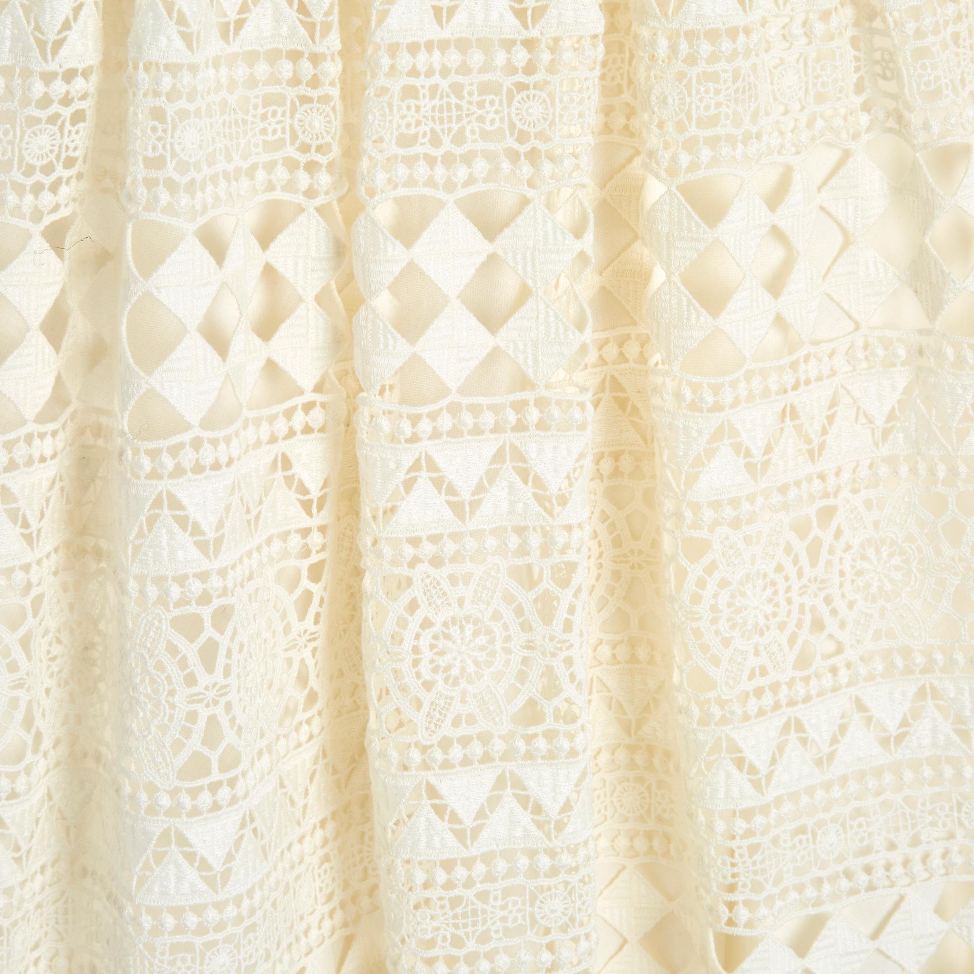 Bianco Philosophy Di Lorenzo Serafini Robe FR38 Ecru Cotone Pizzo Crochet US8 in vendita