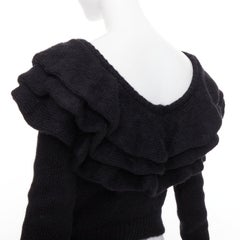PHILOSOPHY DI LORENZO SERAFINI ruffle bateau jumper pullover sweater IT38 XS