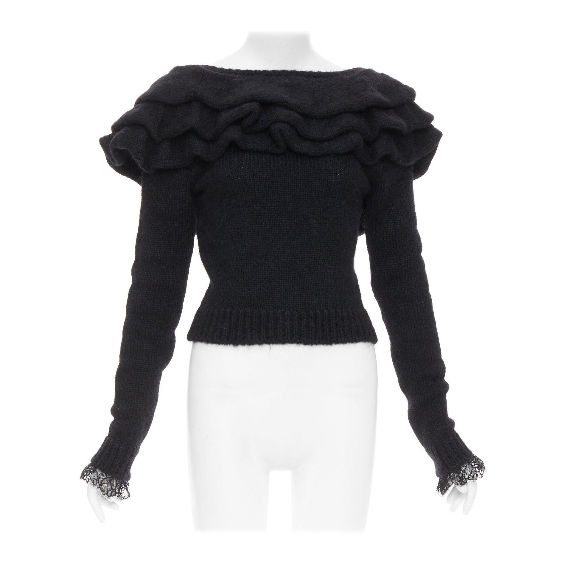 Philosophy Di Lorenzo Serafini maglione con volant bateau e pullover IT38 XS in vendita
