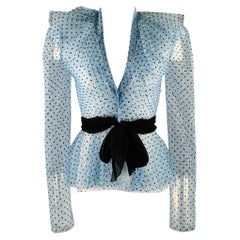 PHILOSOPHY di LORENZO SERAFINI Chemisier bleu noir à pois en polyester Taille 2