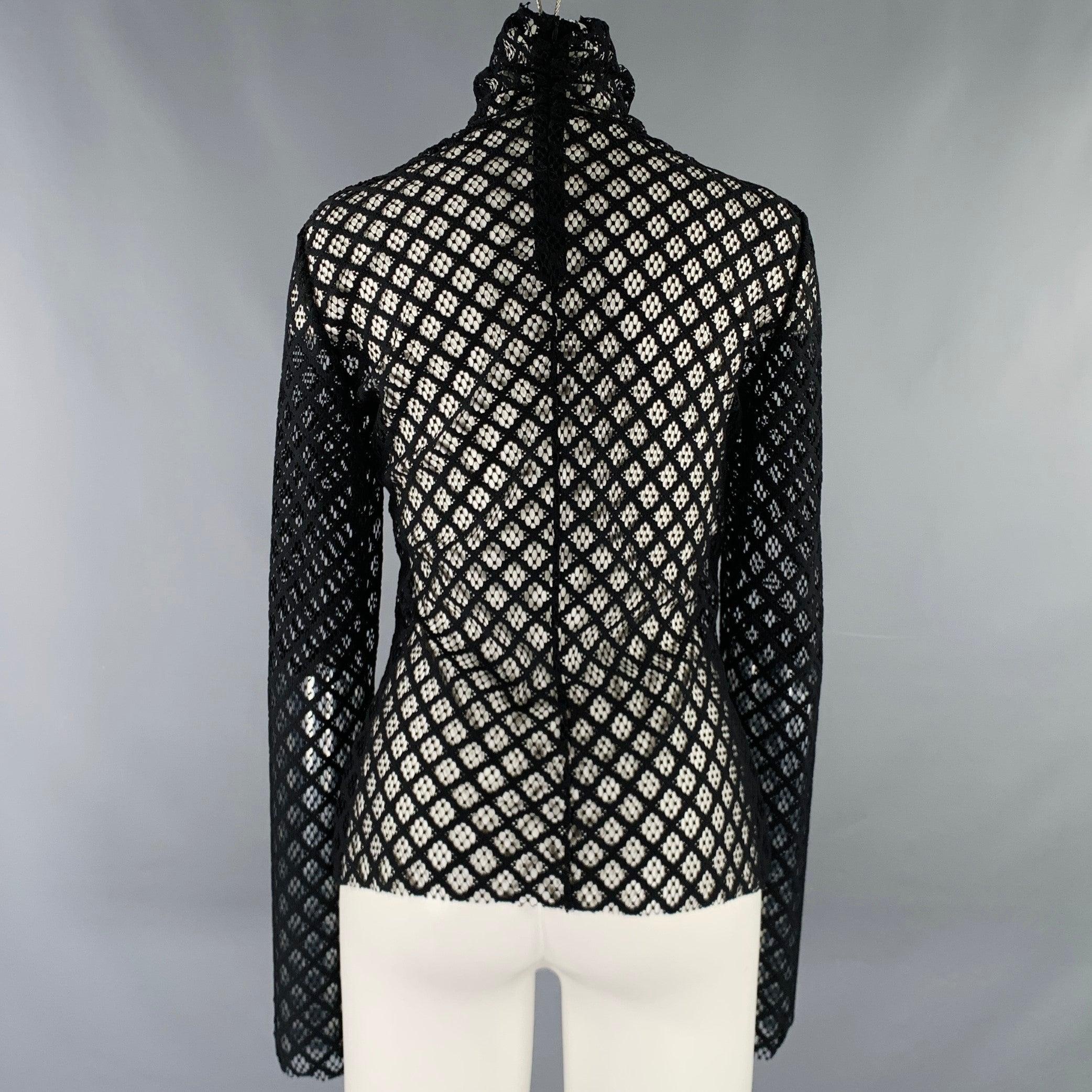 PHILOSOPHY di Lorenzo Serafini Taille 4 Pull en maille de polyester noir Excellent état - En vente à San Francisco, CA