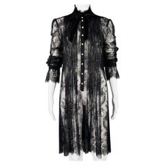 PHILOSOPHY di LORENZO SERAFINI Size 6 Black Lace Bow Dress