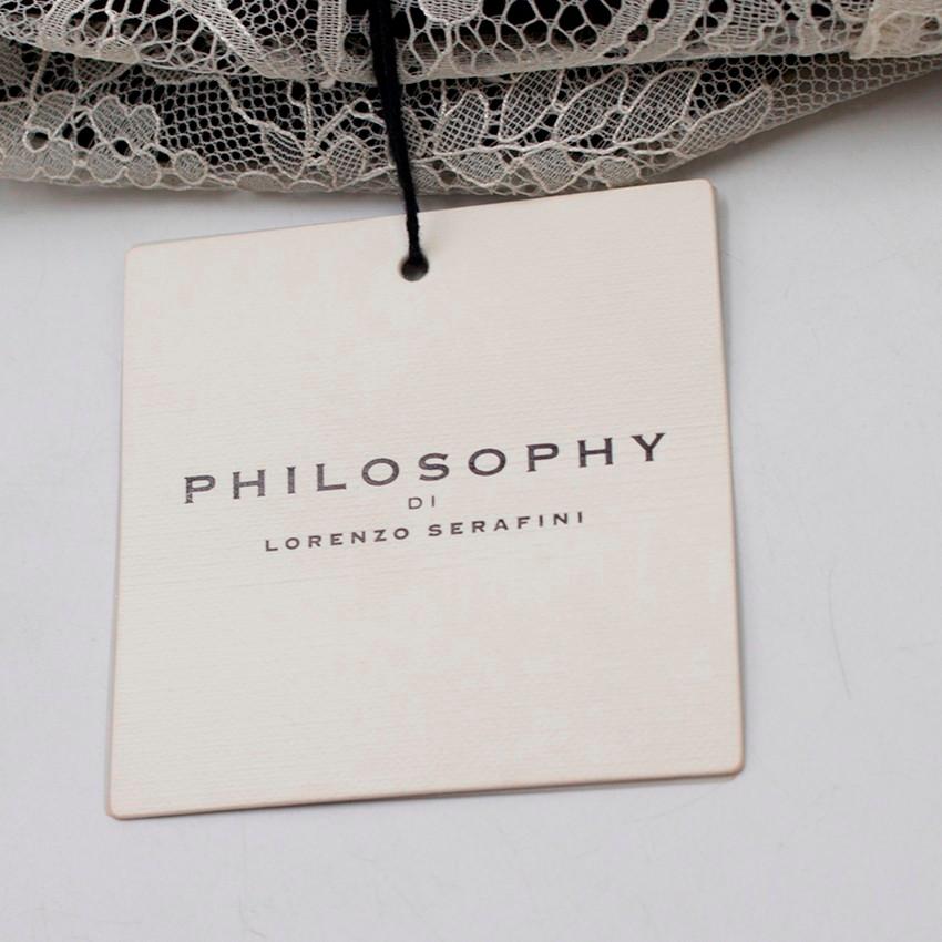 Philosophy di Lorenzo Serafini White Lace Cocktail Dress US 4 4