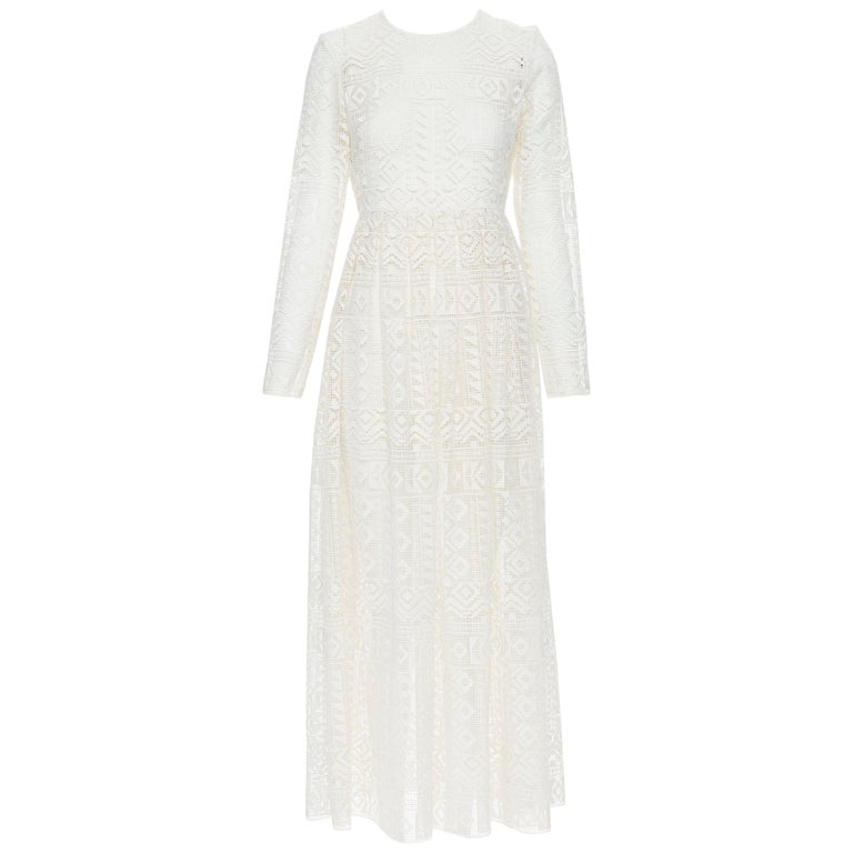 PHILOSOPHY LORENZO SERAFINI ivory ethnic boho embroidery anglais maxi dress  IT38 at 1stDibs | lou ethnic maxi, ivory maxi dress boho, artclub peretti  dress