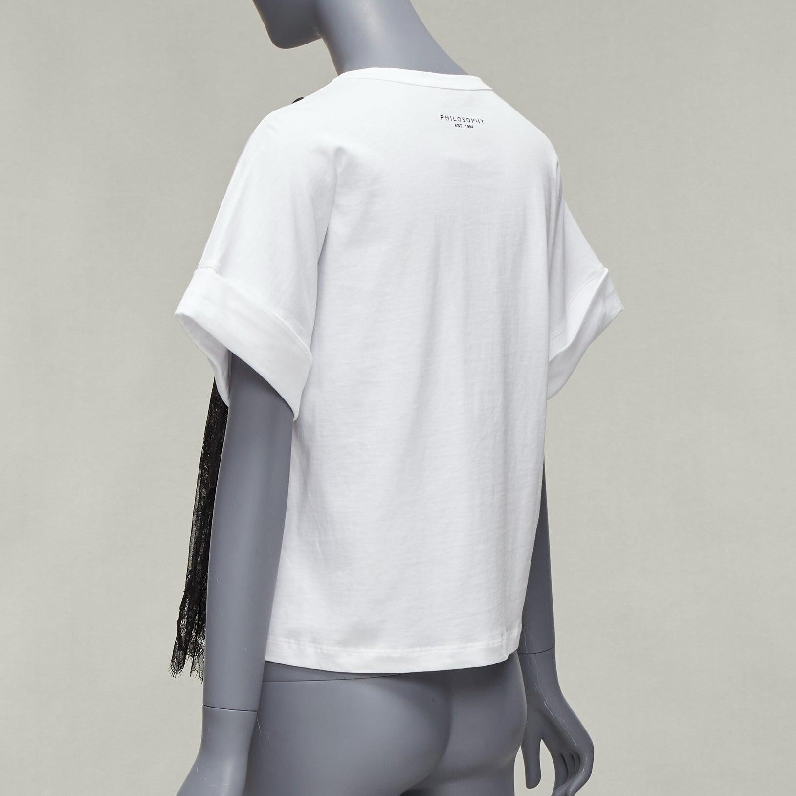 PHILOSOPHY Lorenzo Serafini chemise blanche camisole drapée en soie marguerite XS en vente 2