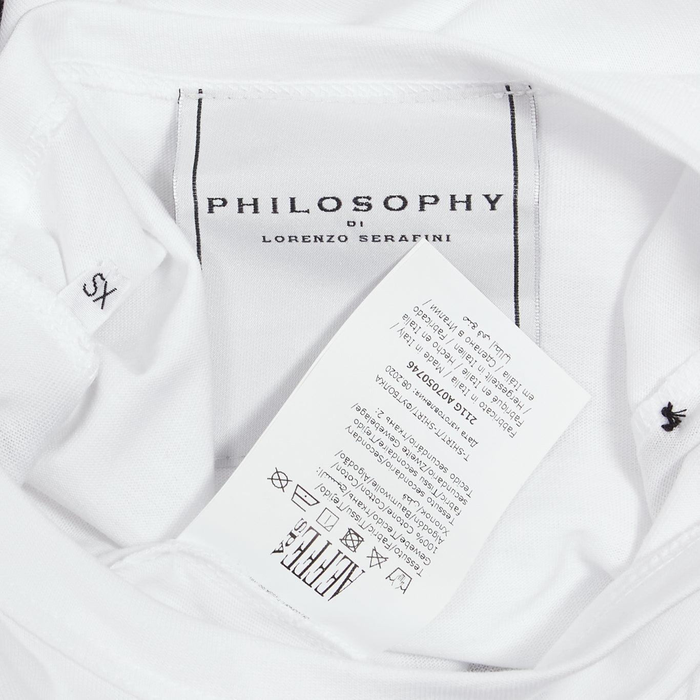 PHILOSOPHY Lorenzo Serafini tromp loiel draped silk camisole white tshirt XS For Sale 4