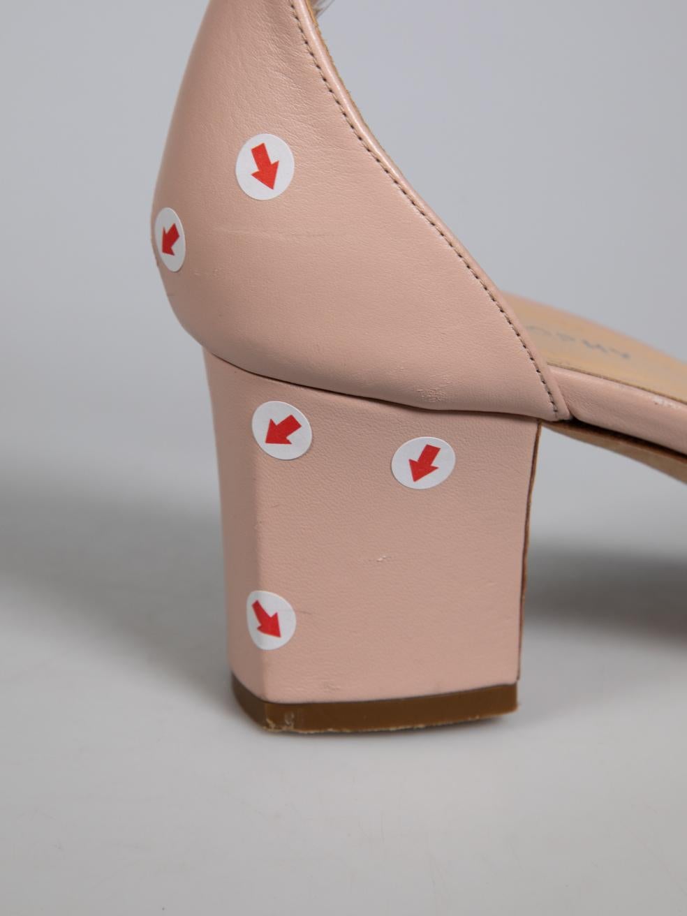 Philosophy Pink Leather Heeled Sandals Size IT 40 For Sale 1