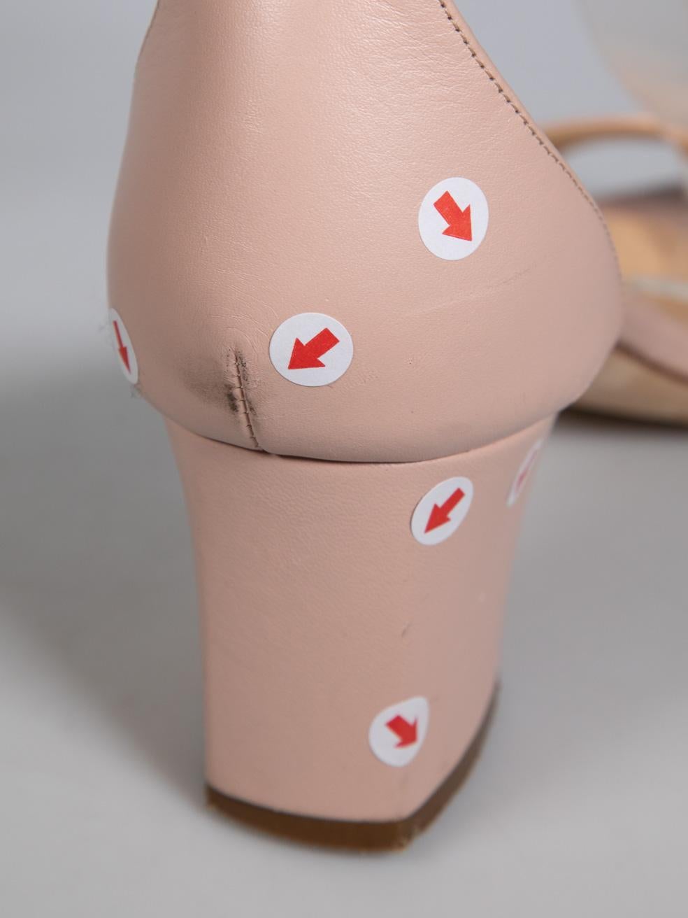 Philosophy Pink Leather Heeled Sandals Size IT 40 For Sale 2