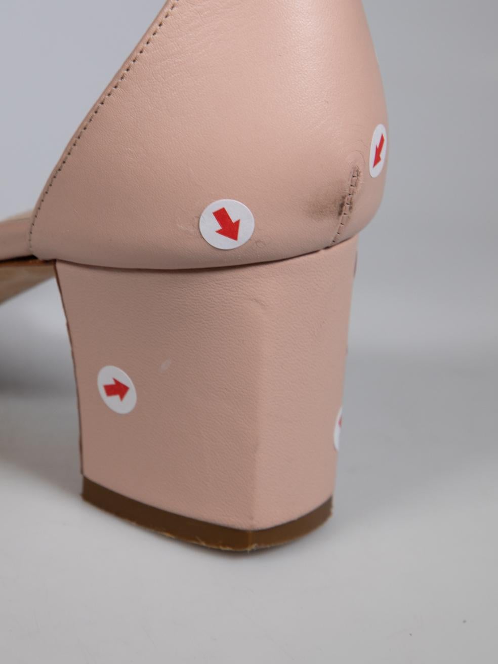Philosophy Pink Leather Heeled Sandals Size IT 40 For Sale 3