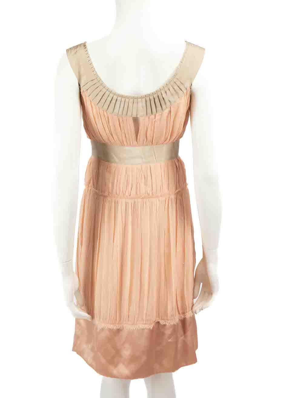 White Philosophy Pink Pleated Accent Sleeveless Dress Size M For Sale