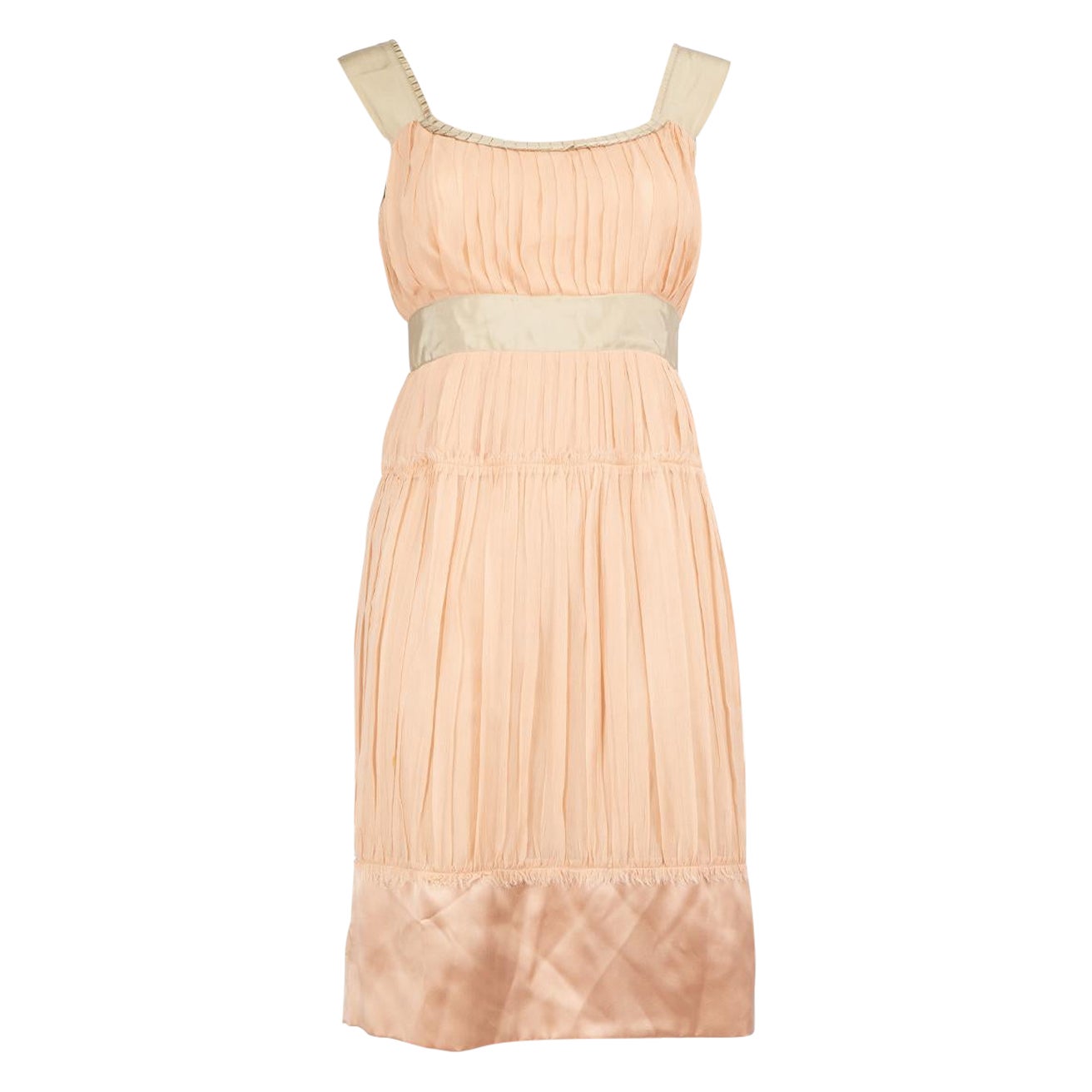 Vestido sin mangas con acento plisado rosa de Philosophy Talla M