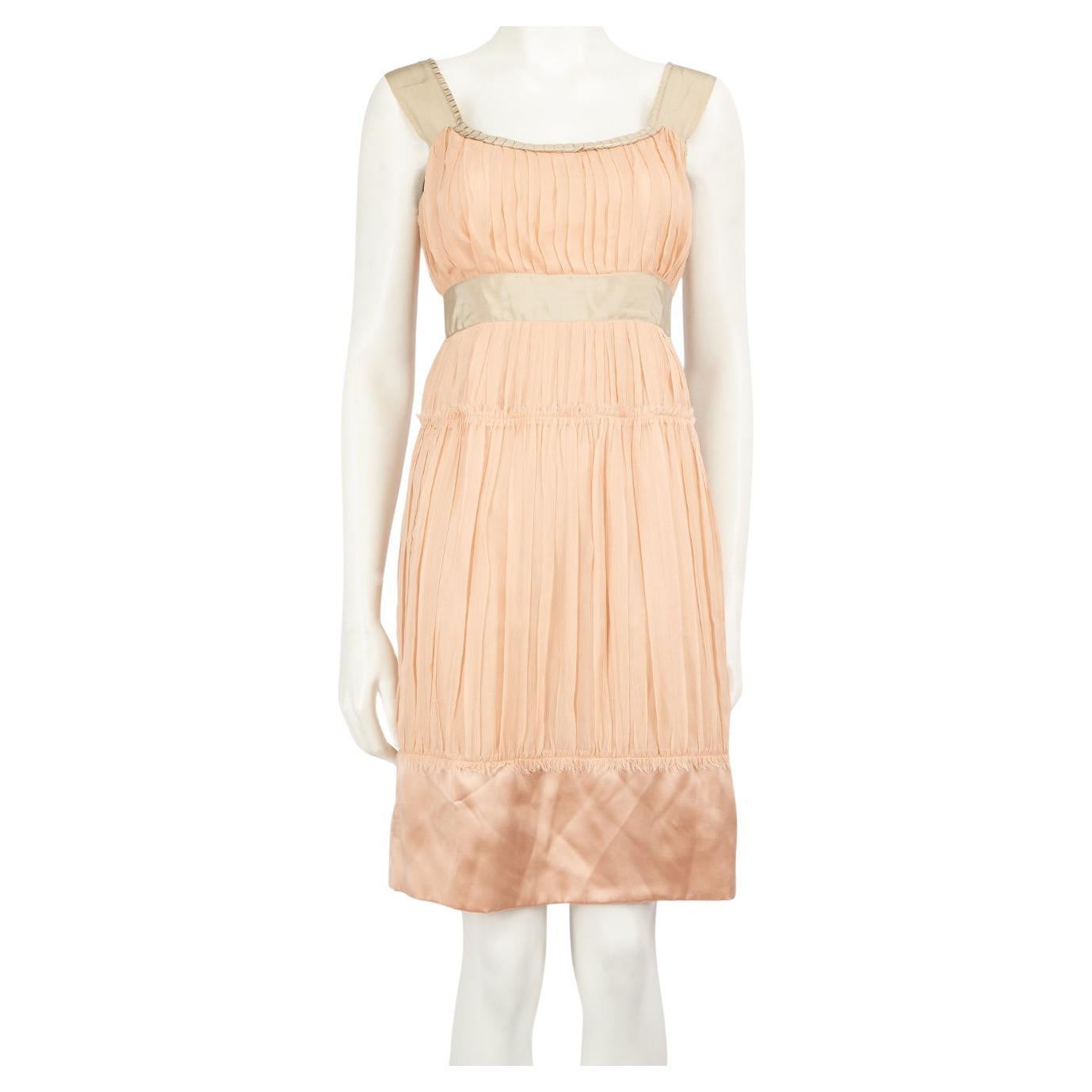 Philosophy Pink Pleated Accent Sleeveless Dress Size M For Sale