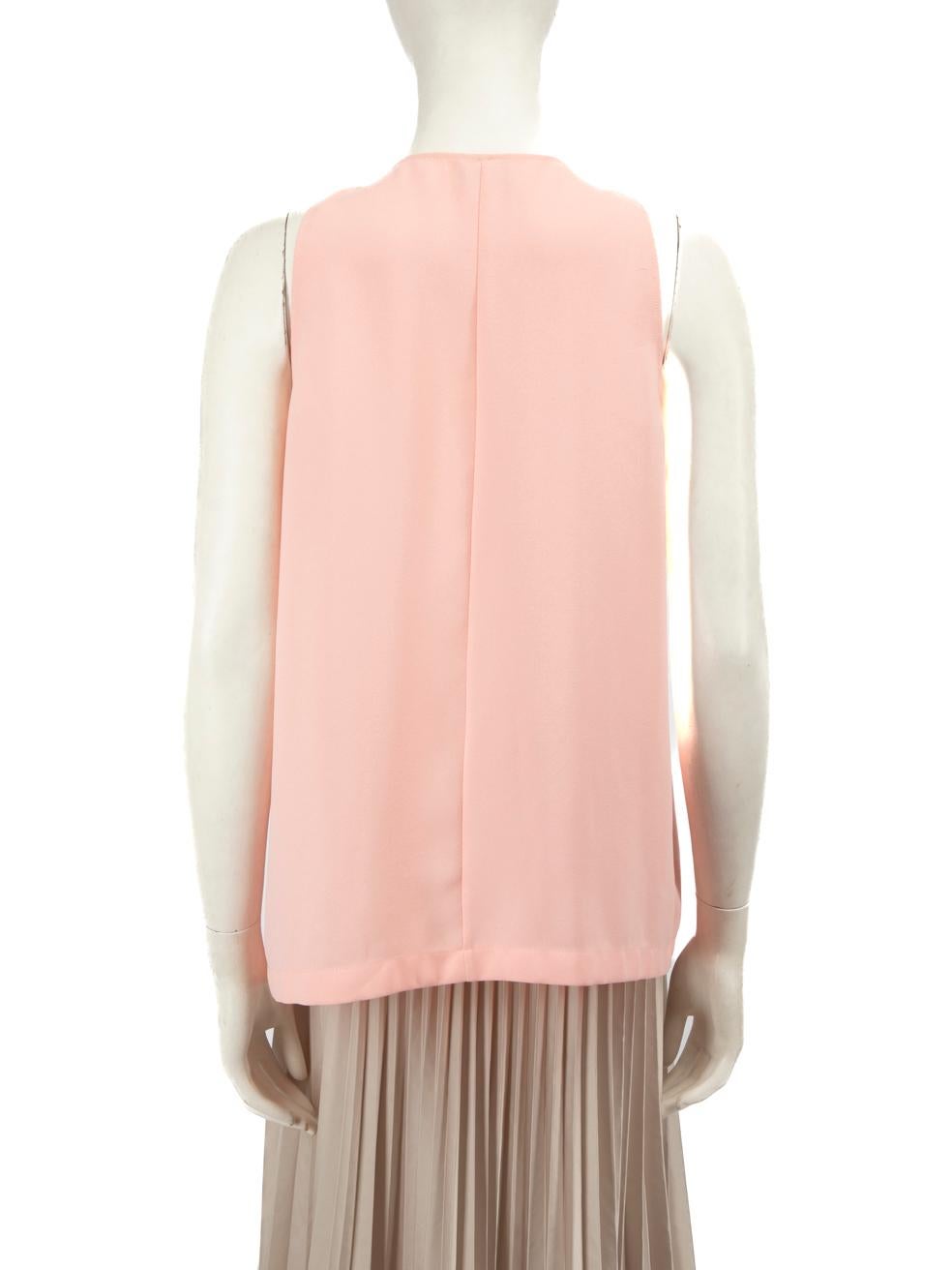 Orange Philosophy Pink Pleated Sleeveless Top Size M For Sale