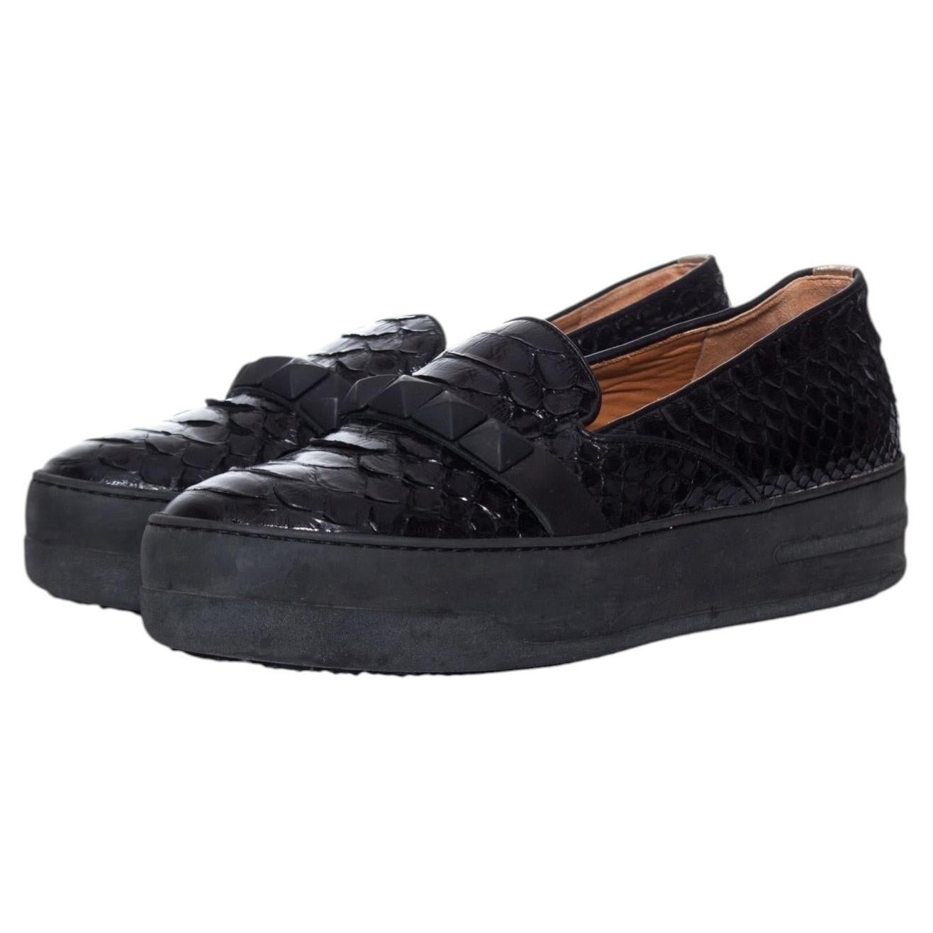 Philou, Black python slip-on trainers in vendita