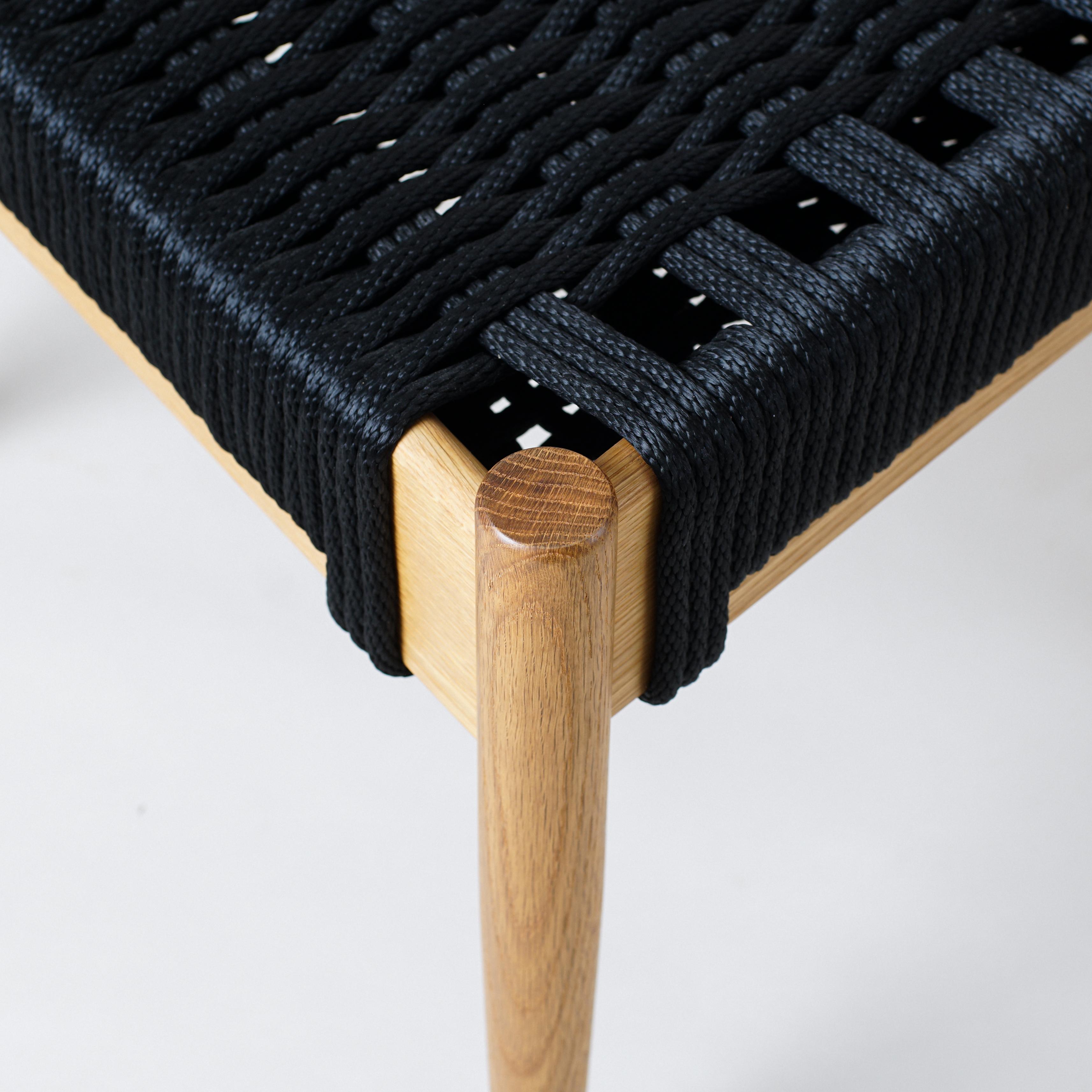 Contemporary Phloem Studio Harbor Chair, Handmade Modern Rope Woven Seat Chair For Sale
