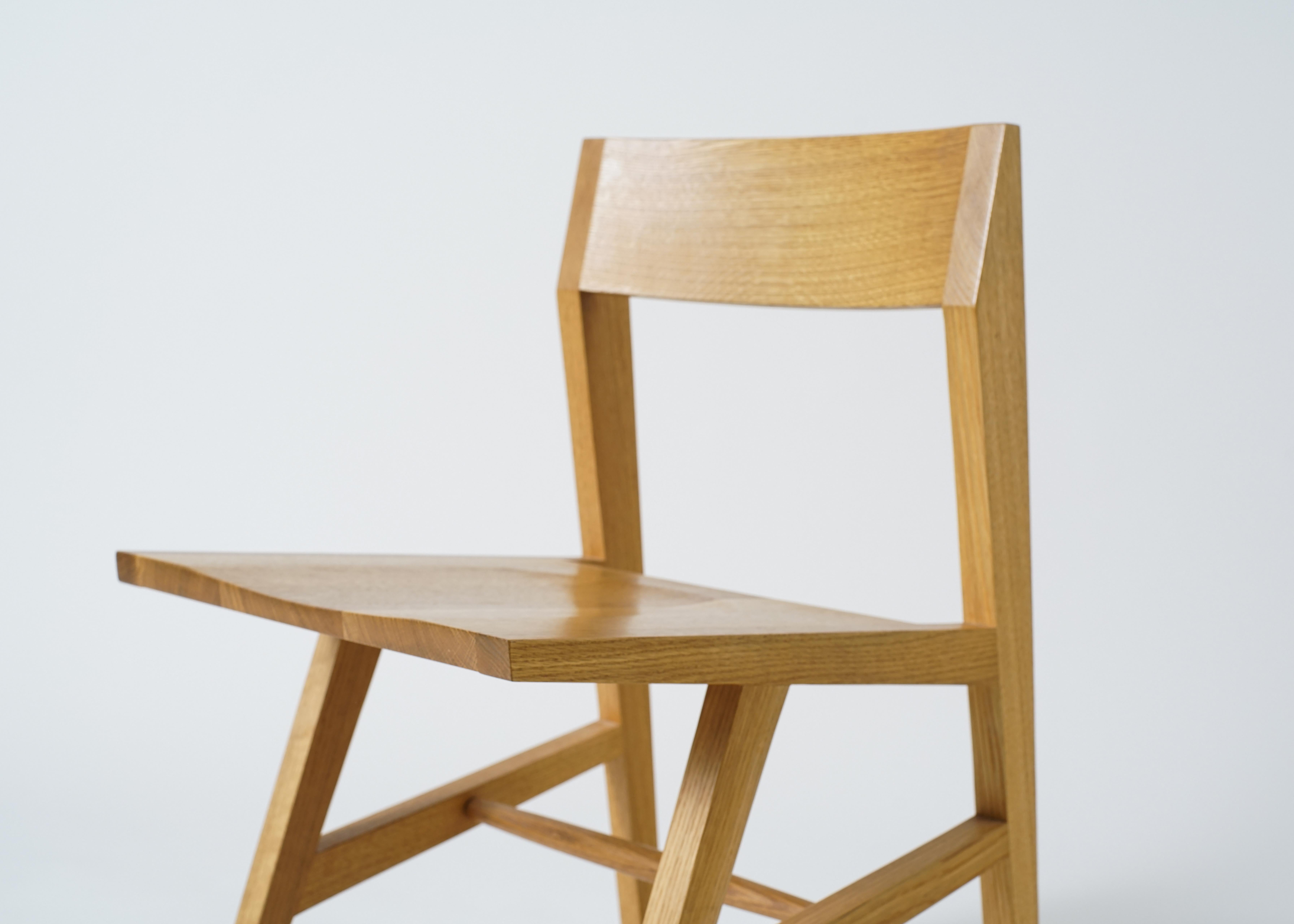 Contemporary Phloem Studio Jess Side Chair, Handcrafted Modern Solid Wood Dining Chair For Sale