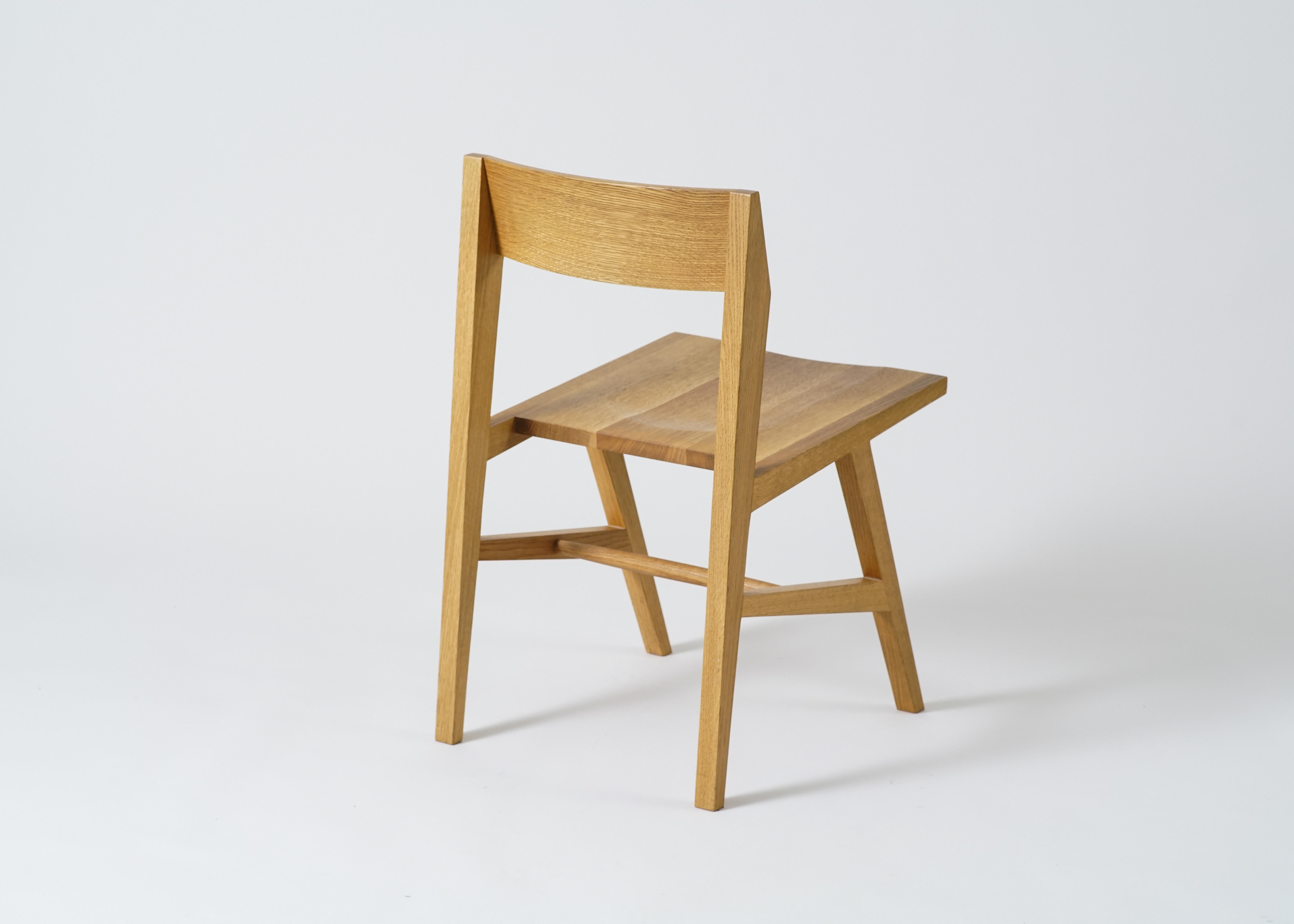 Turned Phloem Studio Jess Side Chair, Handcrafted Modern Solid Wood Dining Chair For Sale