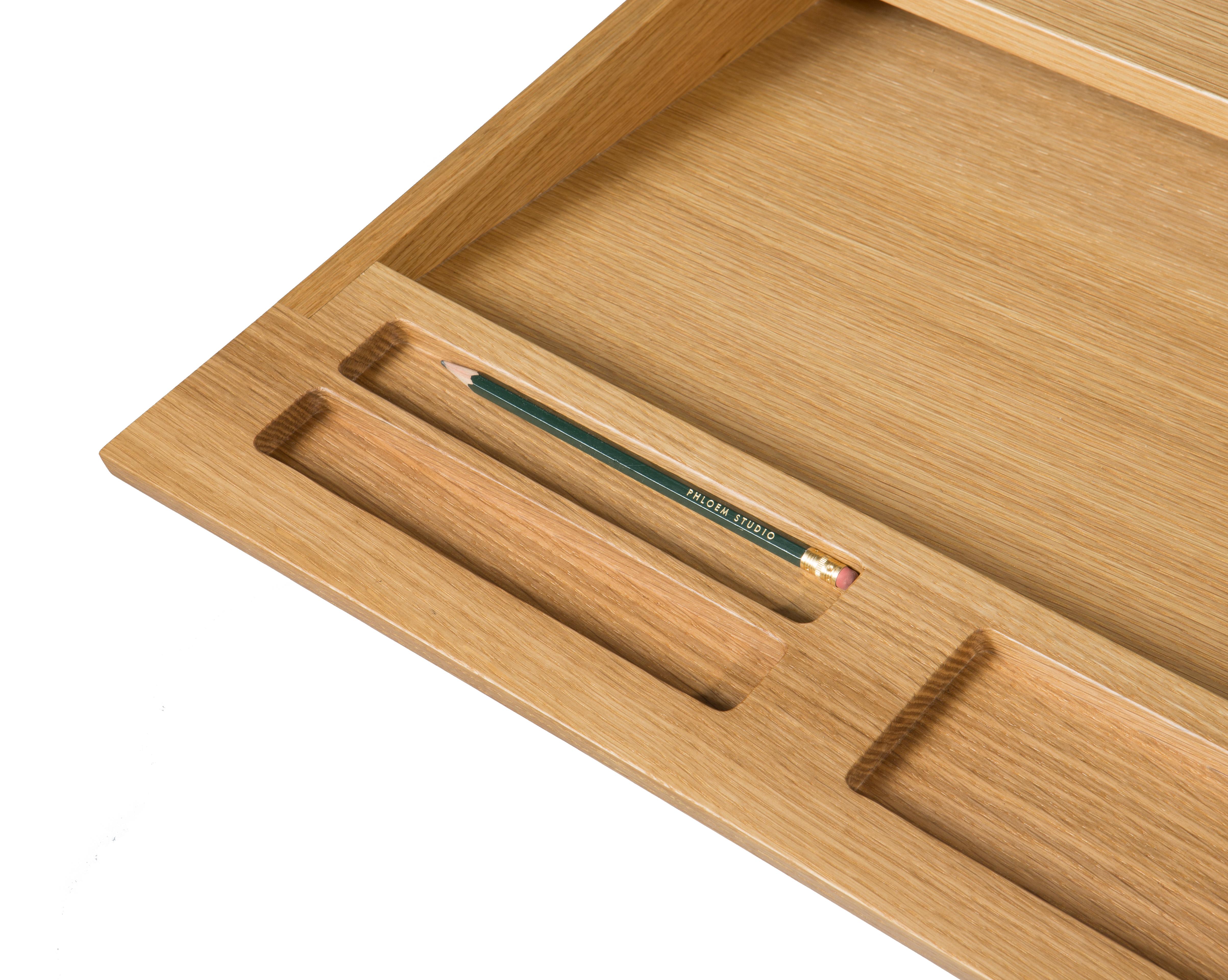 Phloem Studio Laura Desk, Handmade Modern Secretary Desk in Walnut or White Oak For Sale 6