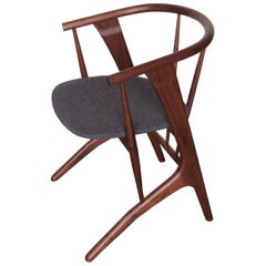 Phloem Studio Zoe Chair, Handmade Modern Walnut Dining Chair with Upholstery