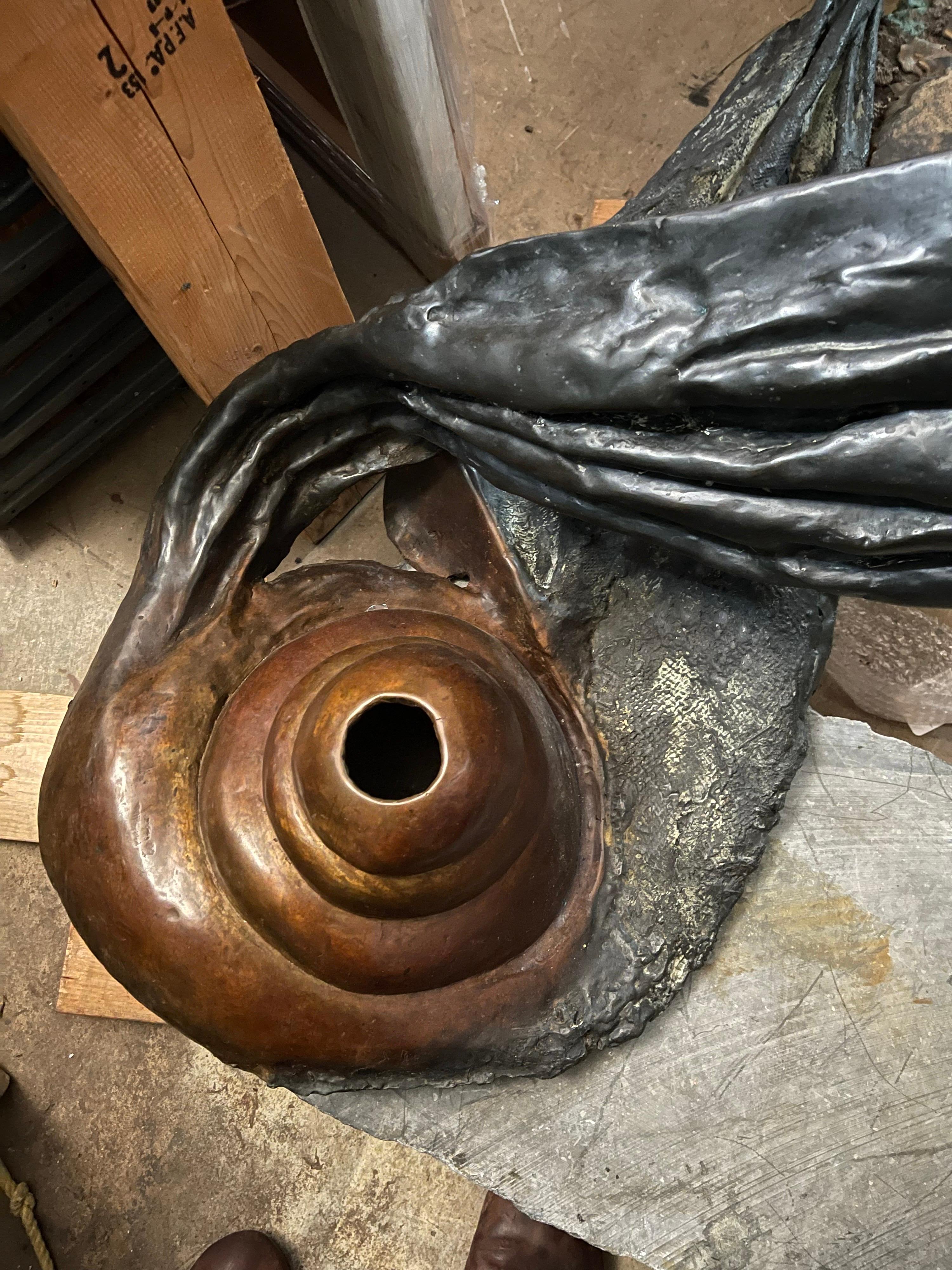 Large Biomorphic Abstract Bronze Sculpture Phoebe Adams Wall Hanging For Sale 4