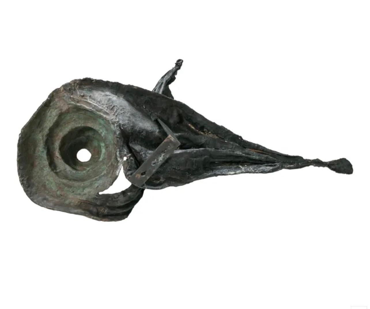 Large Biomorphic Abstract Bronze Sculpture Phoebe Adams Wall Hanging For Sale 6